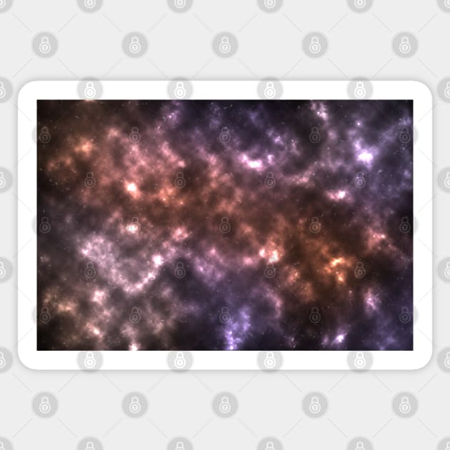 Peach and Purple Nebula Sticker by Raquel’s Room